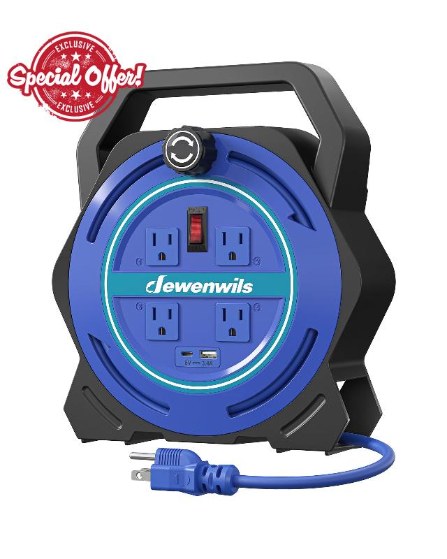 DEWENWILS 30FT Extension Cord Reel