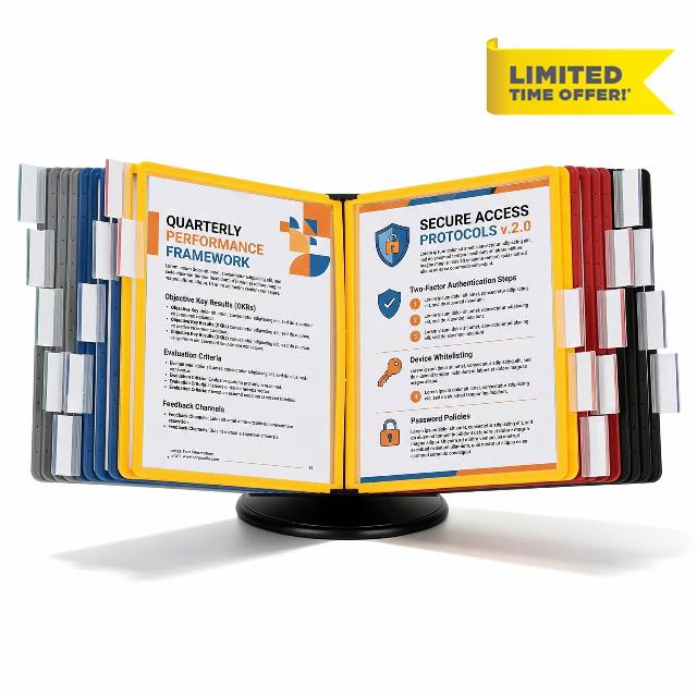 20‑Pocket Desktop Reference Organizer
