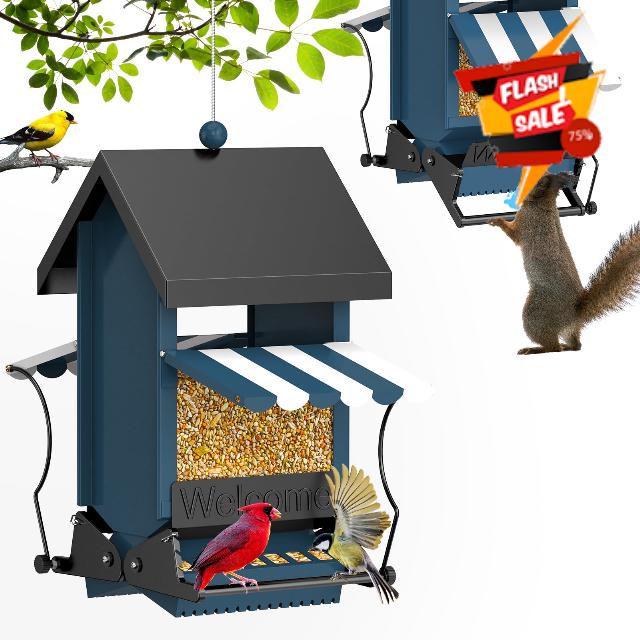 Squirrel Proof Wild Bird Feeder for Outdoors