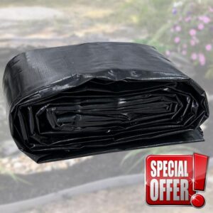 30x30FT Reinforced PE Pond Membrane Liner for Outdoor Pond(0.75oz/sq ft)