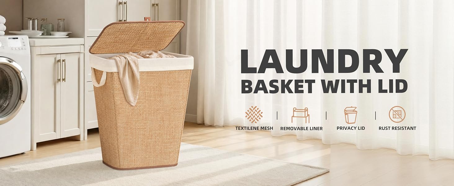 laundry bakset with lid