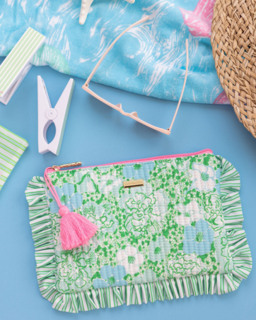 Lilly Pulitzer Ceramic Dinner Plate Set of 4, Coastal Inspired Stoneware with Woven Cut Out Desig...