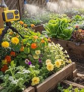 Deepoter 165FT Drip Irrigation System with Smart Timer, Brass Connectors | Programmable Timer, 16...