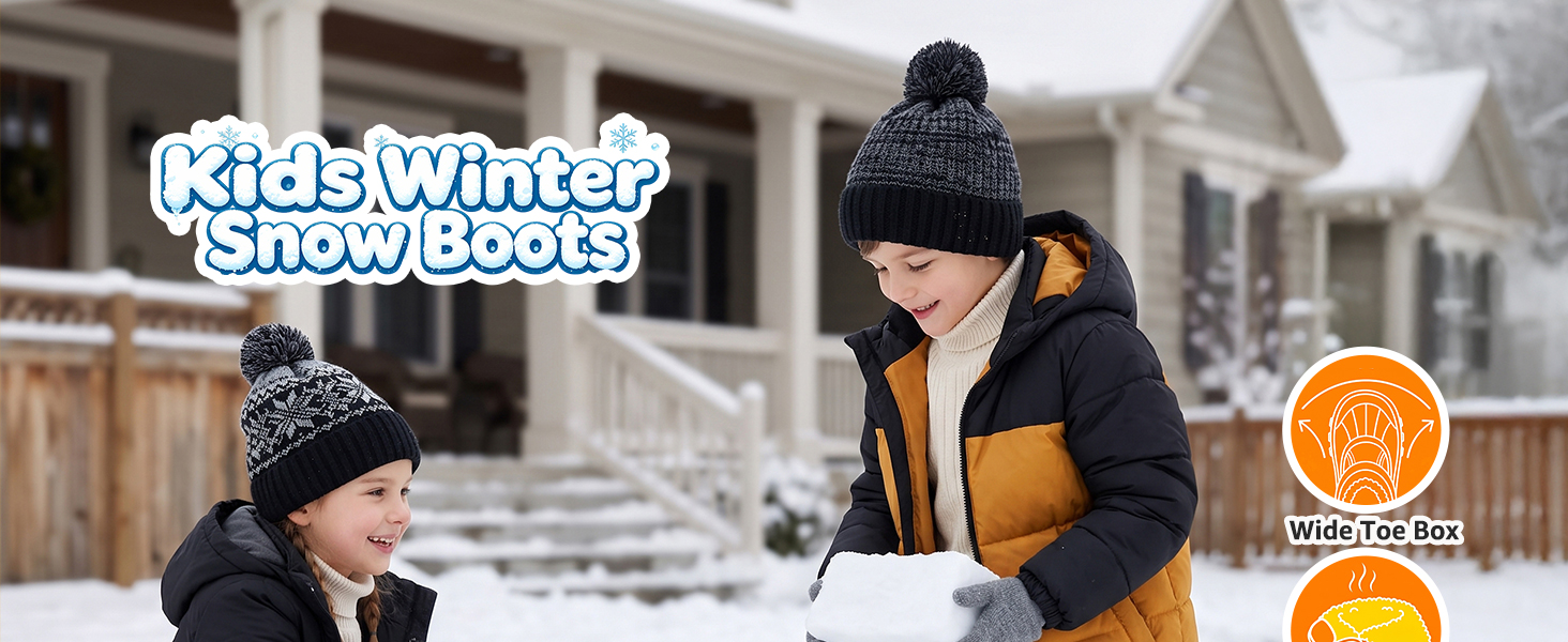 kids winter snow boots