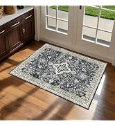 Absorbent Dark Beige Bathroom Mat 17x24 & 20x20 U-Shaped Contour Toilet Rug | Non Slip Bath Mat S...