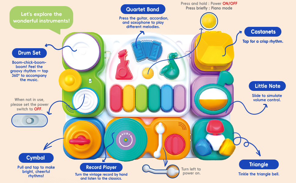 auby busy board - a music playground for little explorers