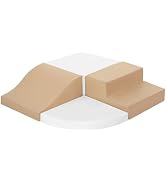 TODIBY 4-Piece Soft PU Leather Toddlers Climbing Toys, Foam Climbing Blocks for Toddlers, Baby Pl...