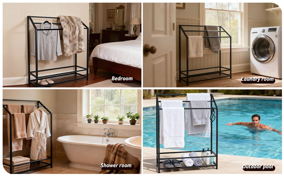 free standing towel rack
