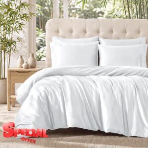 GKM 100% Viscose Derived from Bamboo King Duvet Cover Set