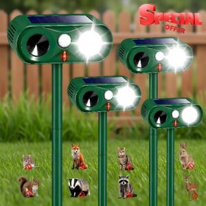 Enhanced Solar Ultrasonic Animal Repellent Outdoor for Yard