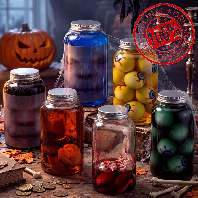 6 Pack Halloween Apothecary Decoration