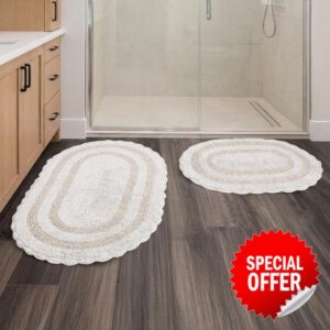Lavish Home Reversible Bathroom Rug Set