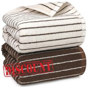 Jacquotha Striped Cotton Bath Towels Set of 2
