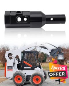 Heavy Duty 2" Hex Female to 2" Round Male Auger Adapter                                                          Cast Steel Fully Welded for Skid Steer