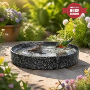 Stone Bird Bath Bowl for Outside on Ground