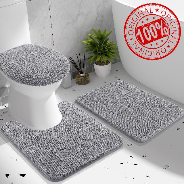 OLANLY Bathroom Rugs Sets 3 piece