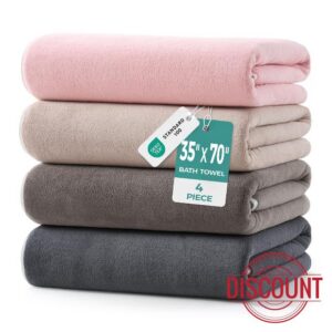 REDKISS Microfiber Bath Towels Set of 4