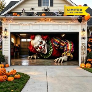 Halloween Garage Door Cover 16x7 FT
