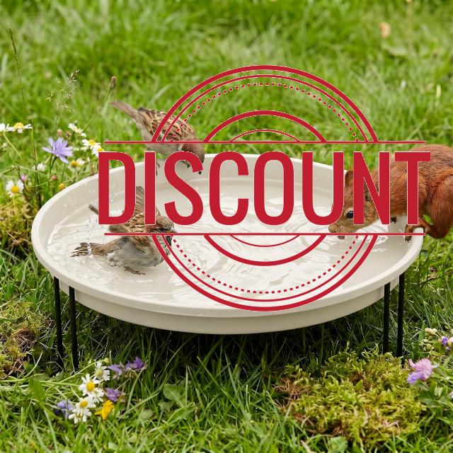 14.37'' Ground Bird Bath for Outside Large Bird Bath
