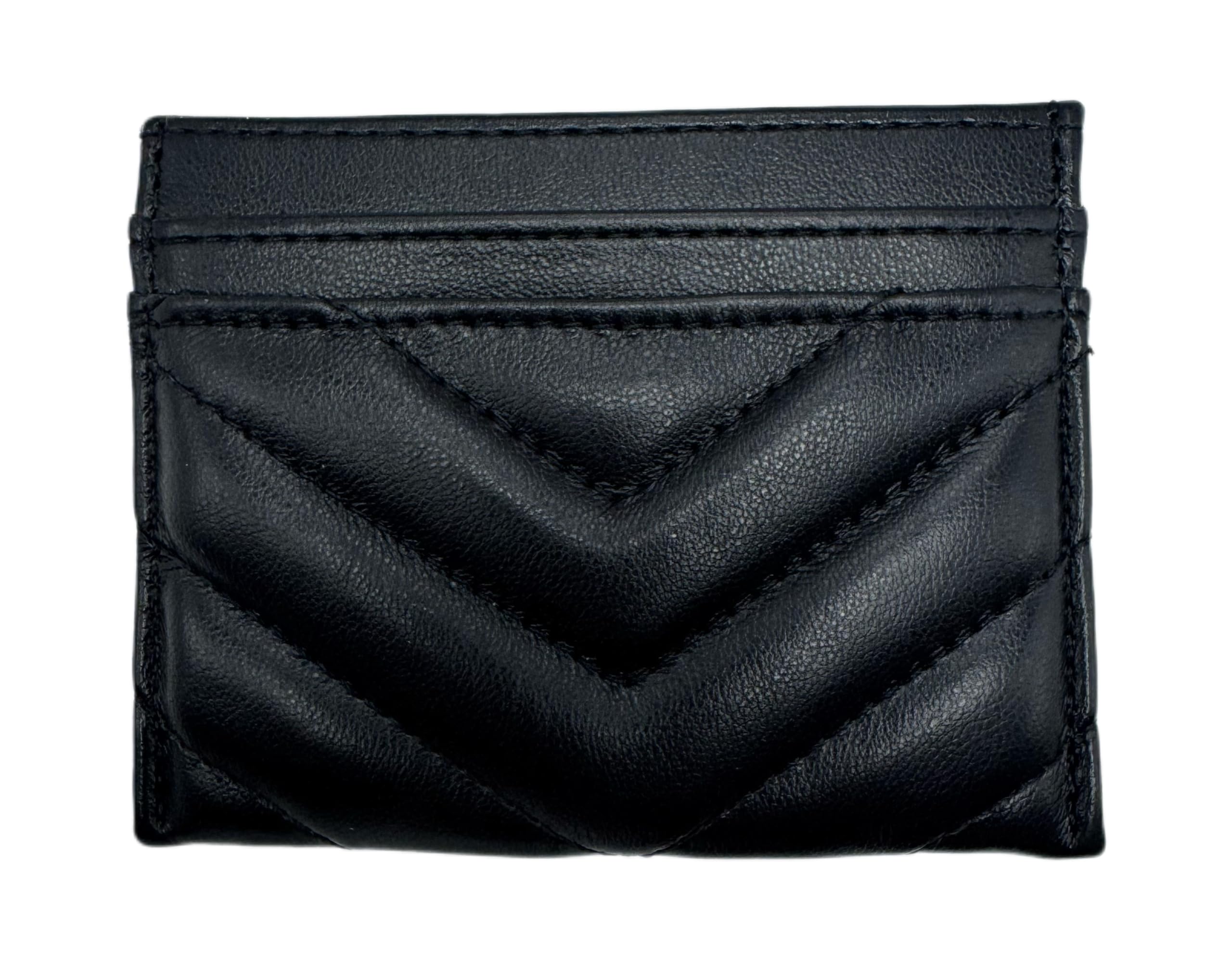 Black Quilted Leather