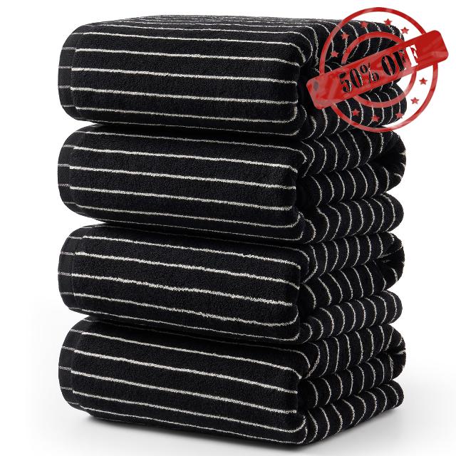 ecolook 4 Pack Premium Bath Towels