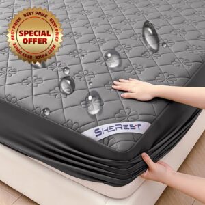 SheRest 100% Waterproof Mattress Protector Queen Size
