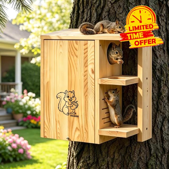 Large Wooden Squirrel House for Outside