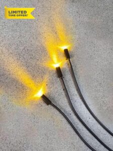 12V Tabletop Fountain Indoor Outdoor Pond 1 to 3 LED-Lights Underwater Feature for Modern Home Table Desk Office Patio DIY Replacement with Adapter US (Warm Lights)