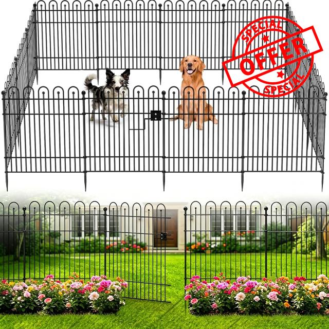 Garden Fence Animal Barrier with Gate