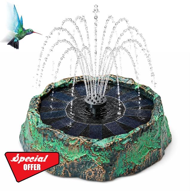Solar Fountain for Bird Bath