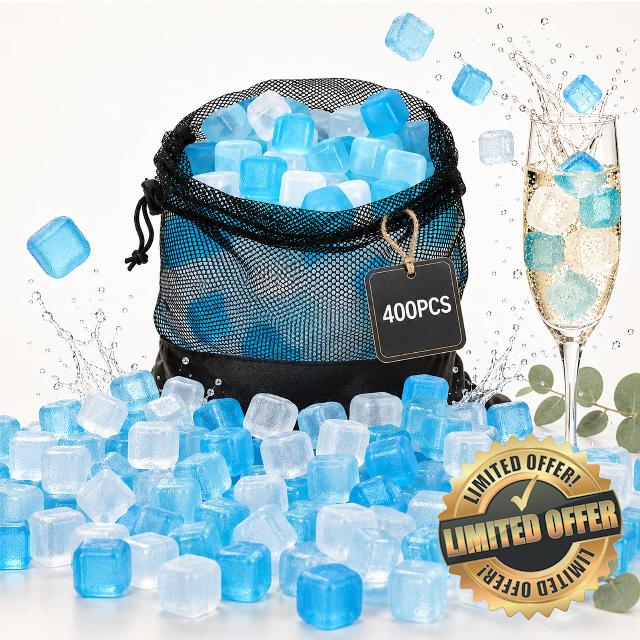 400 Pack Reusable Ice Cubes