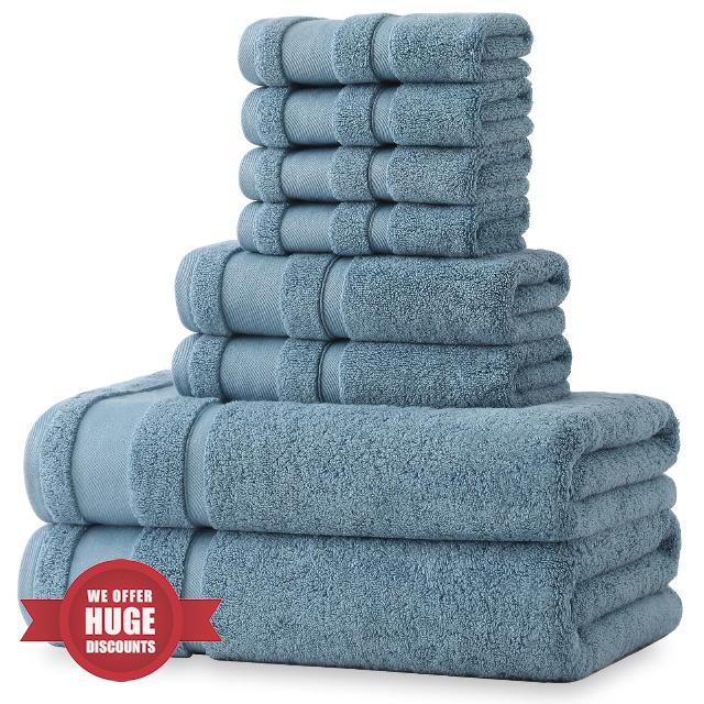 8 Piece Luxury Bath Towel Set