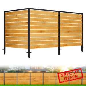 No Dig Wooden Privacy Fence Screen