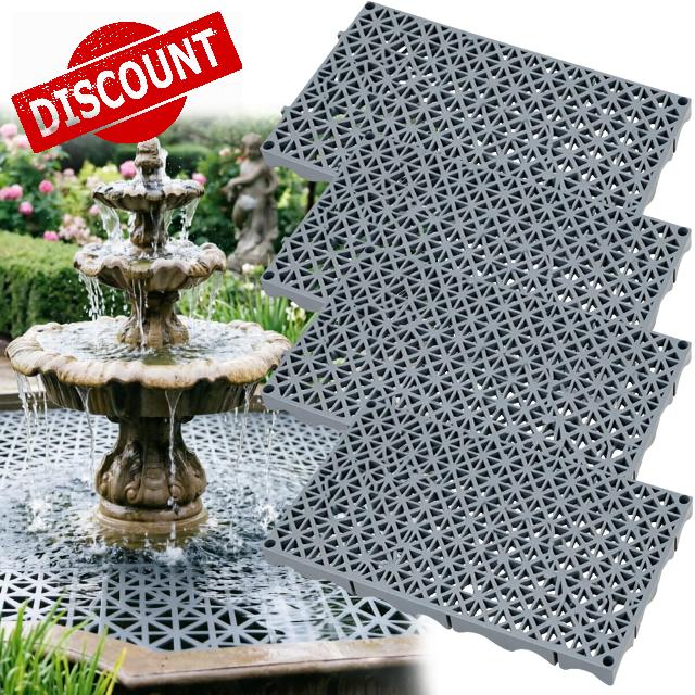 4 Pack 24"x12" Heavy Duty Fountain Basin Grate. Pondless Waterfall Kit
