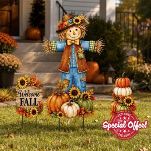 3-Piece Scarecrows for Outside Yard Decor