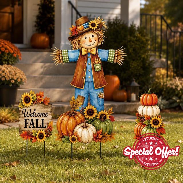 3-Piece Scarecrows for Outside Yard Decor