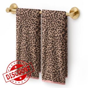 REDKISS Leopard Print Bath Towel Set of 2