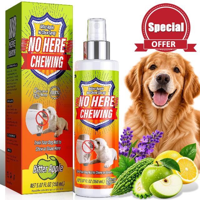 Bitter Apple Spray for Dogs – No Chew Spray to Stop Chewing