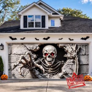 16 x 7 FT Halloween Garage Door Cover