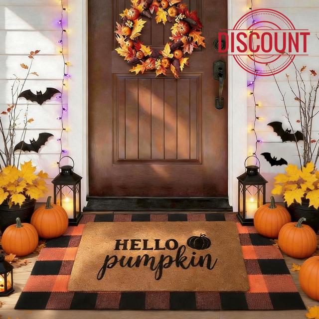 2 Pack Halloween Door Mat Set