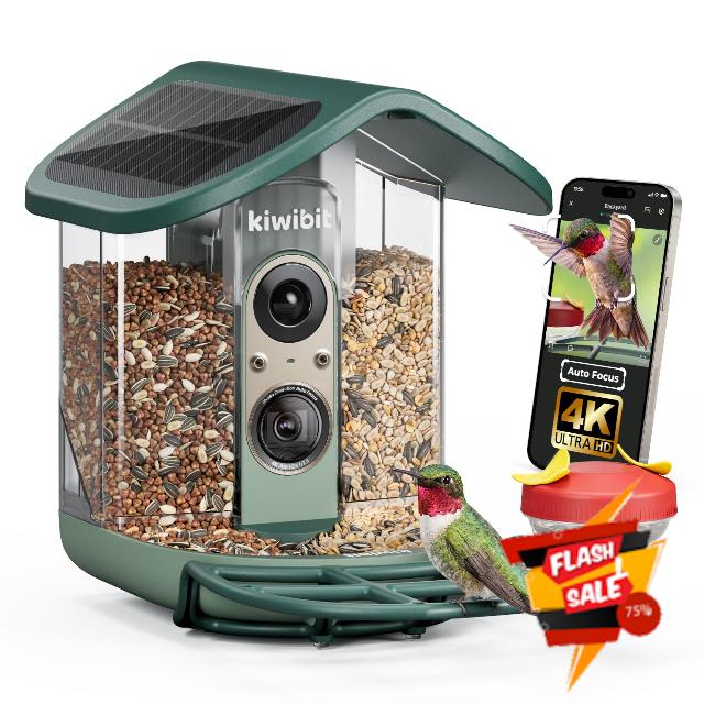 Solar Bird Feeder with Camera