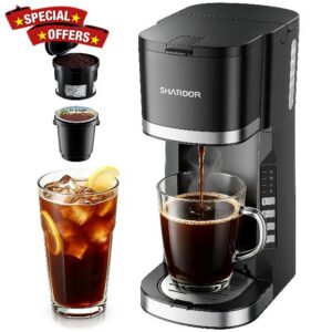 SHARDOR Mini Single Serve Coffee Maker for K-Cup Pods & Grounds