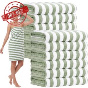 SmoothNovelty 12 Pack Microfiber Bath Towels Bulk