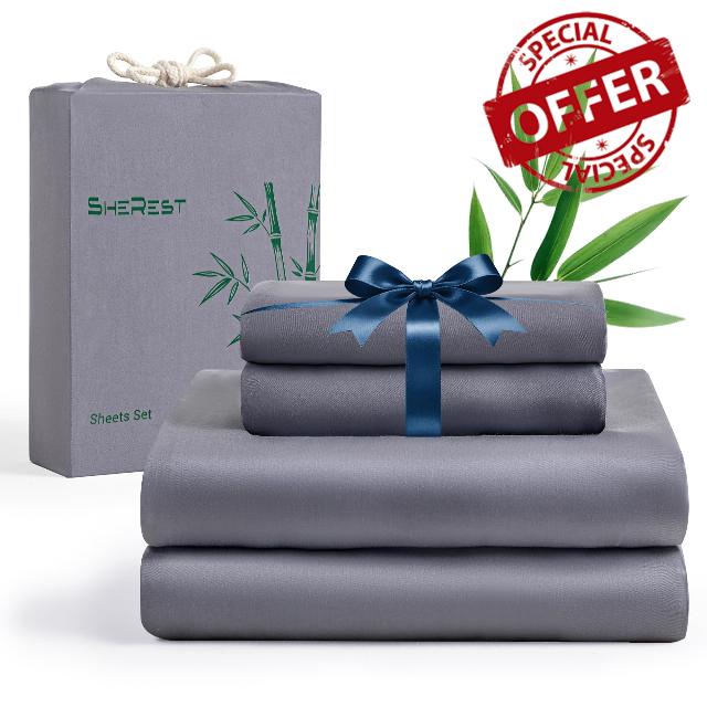 SheRest Queen Size 4 Piece Sheet Set