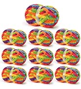 10 Pack Fluffy Chunky Chenille Yarn for Crocheting, Jumbo Chunky Blanket Yarn for Hand Knitting, ...