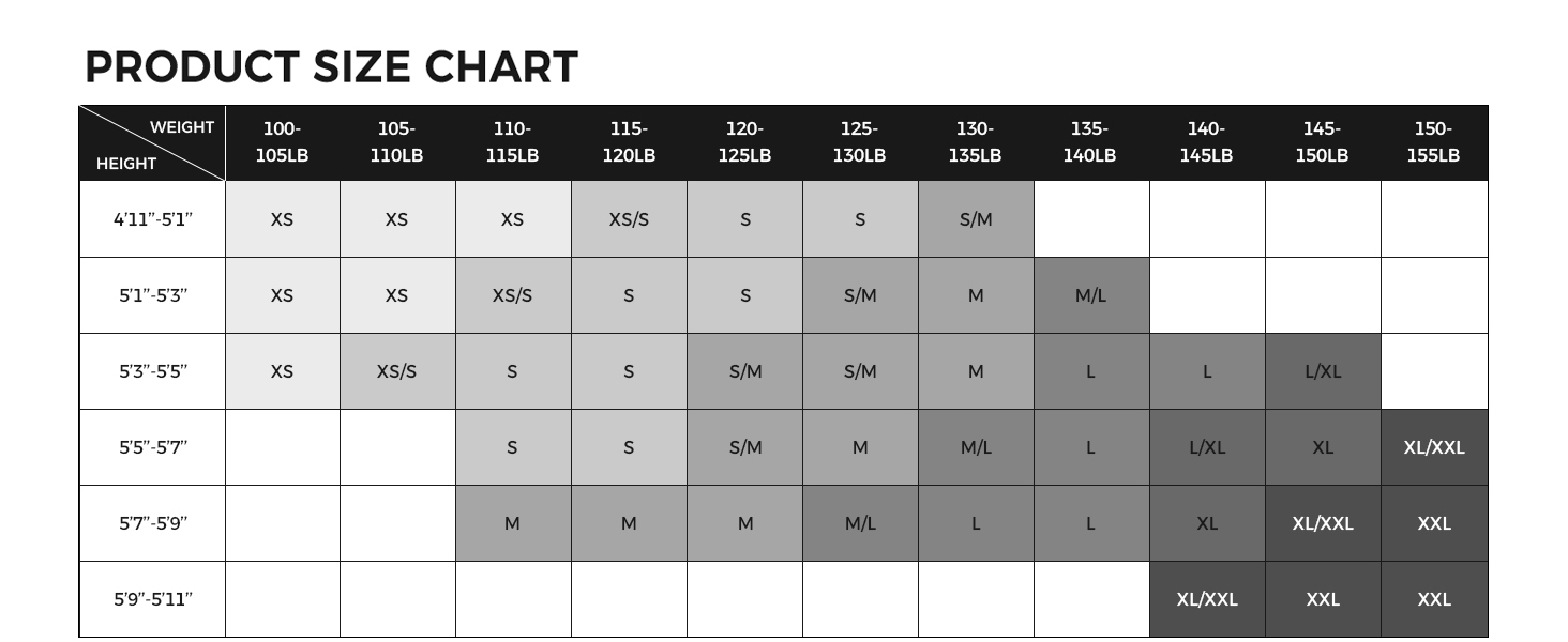 Fleece jacket size chart and fit reference for everyday outfits.
