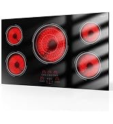Jessier Electric Cooktop 30 Inch - 8400W High Power 5 Burners Electric Stovetop, Built-in 30 Inch...