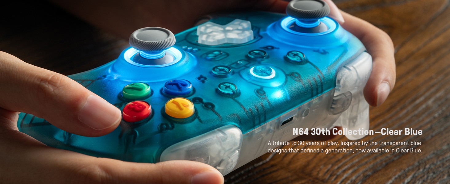 8BitDo Ultimate 2 Wireless Controller - Clear Blue