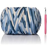 800G(228YDS) Tshirt Yarn for Crocheting,Chunky T-Shirt Yarn for Beginner Crochet Bags,Baskets,Coa...