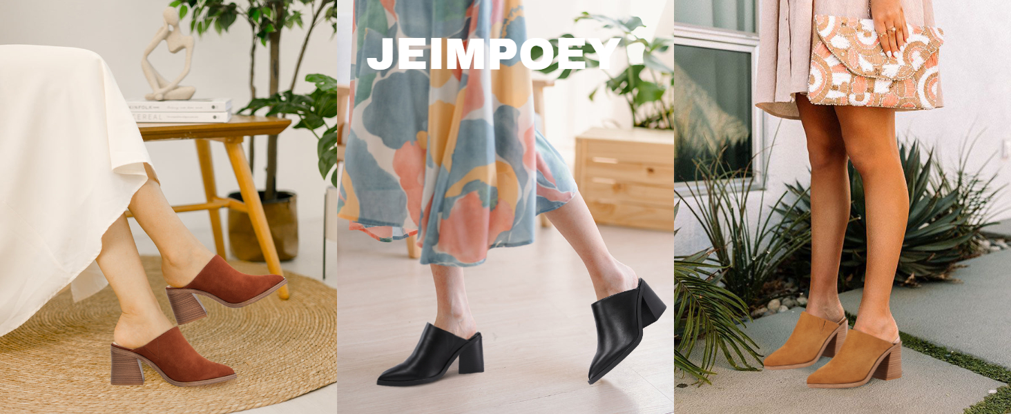 Block Heels Mules
